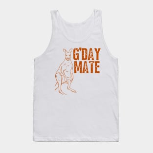 Australia G'Day Mate Funny Kangaroo Australian Symbol Tank Top